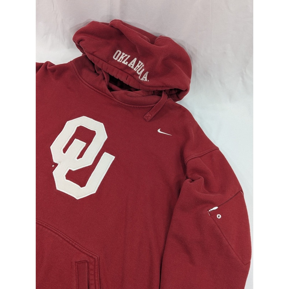 Vintage Nike Team Oklahoma Sooners Sweatshirt Hoodie Heavyweight‎ Pullover Large